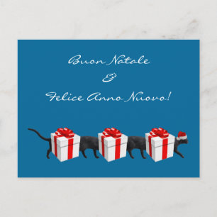 Cartão Postal De Festividades O Gato Mais Longo do Mundo