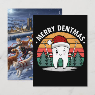 Cartão Postal De Festividades O Higienista Dental Favorito do Papai Noel Salva o