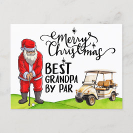Cartão Postal De Festividades O melhor avô de Par para o Natal com Papai Noel