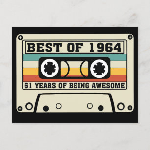 Cartão Postal De Festividades O melhor de 1964 61 anos de ser incrível