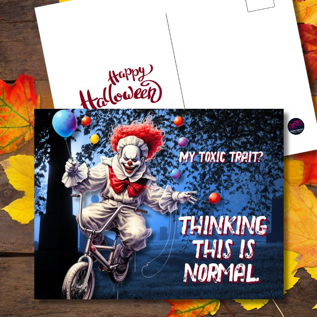 Cartão Postal De Festividades O meu travesseiro tóxico do Dia das Bruxas (Criador carregado)