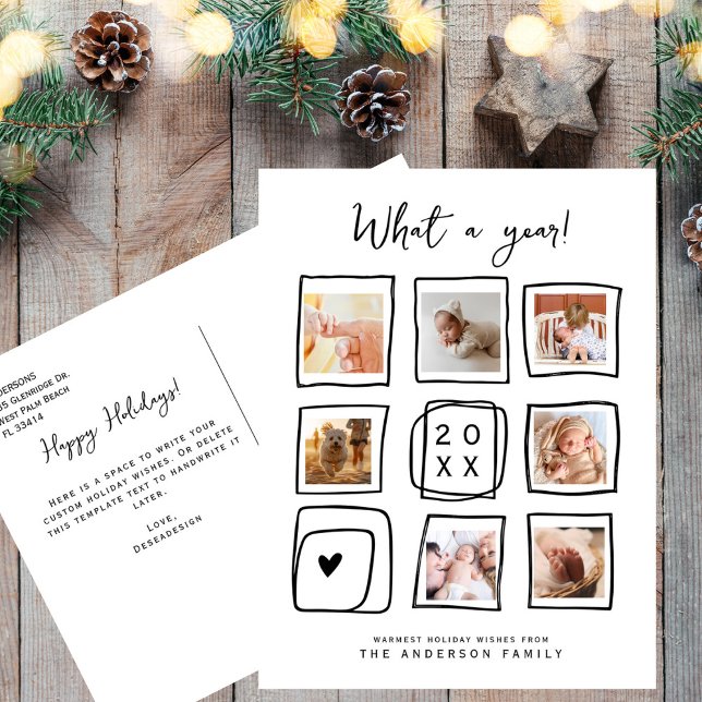 Cartão Postal De Festividades O Múltiplo Pordão Fotográfico Que Natal Um Ano (Criador carregado)