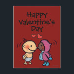 Cartão Postal De Festividades O nariz Eskimo amigável beija miúdos<br><div class="desc">Estes amigos bonitos em um beijo Eskimo derreterão seu coração! A ilustração de Leslie Patricelli mostra os narizes da fricção do bebê com um amigo, Esquimó-estilo. O amigo bonito é vestido calorosamente em um casaco cor-de-rosa, em mitenes, em botas, e em um lenço. Esta imagem adorável do título "Huggy Kissy"...</div>