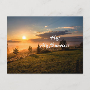 Cartão Postal De Festividades O nascer do sol