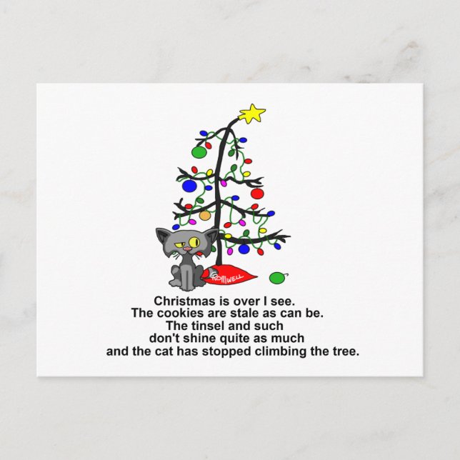 Cartão Postal De Festividades O Natal Acabou (Frente)