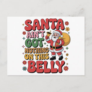 Cartão Postal De Festividades O Natal da Barriga Não Tem Nada a Ver com o Papai