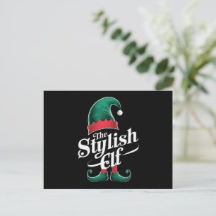 Cartão Postal De Festividades O Natal da Família Correspondente do Grupo Elf Na