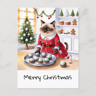 Cartão Postal De Festividades O Natal do Golf temia para o Golfista do Gato