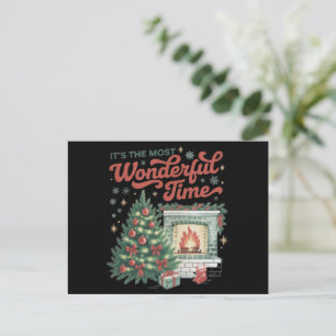 Cartão Postal De Festividades O Natal é a época mais maravilhosa Vintage 