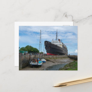 Cartão Postal De Festividades O Navio Abandonado TSS Duque de Lancaster