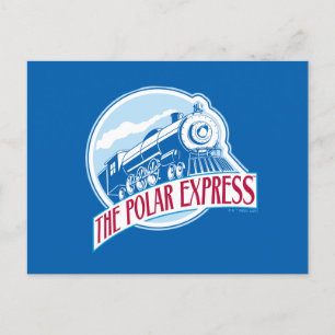 Cartão Postal De Festividades O Polar Express   Crachá do comboio