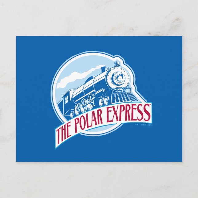 Cartão Postal De Festividades O Polar Express | Insígnia de Trem (Frente)