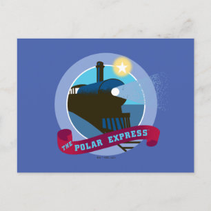 Cartão Postal De Festividades O Polar Express Insígnia de Trem Vintage