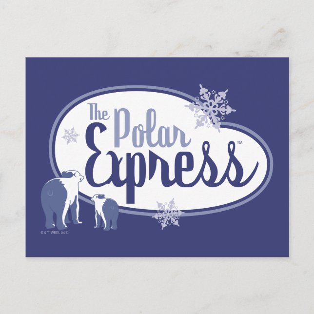 Cartão Postal De Festividades O Polar Express | Ursos Polares — Gráfico Retroati (Frente)