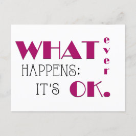 Cartão Postal De Festividades O Que Acontecer, Cartão Flash de Afirmação Diária