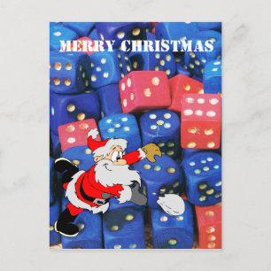 Cartão Postal De Festividades O rolo de um dado