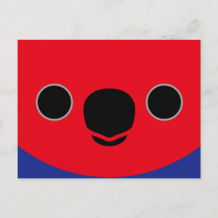 Cartão Postal De Festividades O rosto de um papagaio Eclectus (Mulher)
