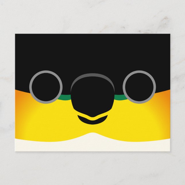 Cartão Postal De Festividades O rosto de uma Caique de Cabeça Negra (Frente)