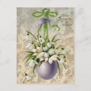 Cartão Postal De Festividades O Senhor Ressuscitou Ovo de Páscoa Cruz Páscoa Vin