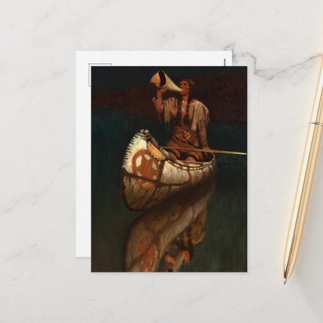 Cartão Postal De Festividades O sinal de Newell Convers Wyeth (Frente/Verso In Situ)