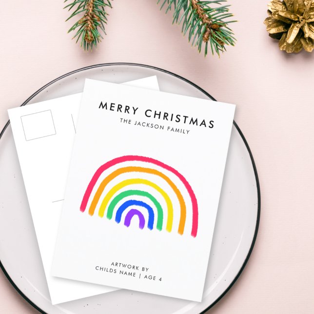 Cartão Postal De Festividades O Trabalho de arte do seu próprio filho | Crianças (Criador carregado)