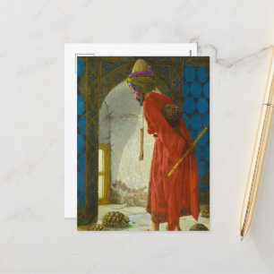 Cartão Postal De Festividades O Treinador de Tortoise, 1906, por Osman Hamdi Bey