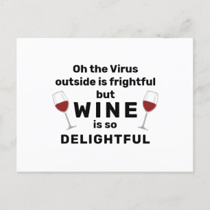 Cartão Postal De Festividades O vírus lá fora é um jogo de Natal muito engra