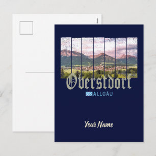 Cartão Postal De Festividades Oberstdorf Allgäu Vintage Bavaria Alemanha Souveni