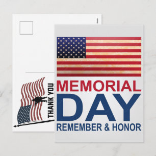 Cartão Postal De Festividades Obrigado Veteranos Bandeira Americana Dia da Memór