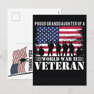 Cartão Postal De Festividades Obrigado Veteranos Bandeira Americana Dia da Memór
