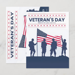 Cartão Postal De Festividades Obrigado Veteranos por Seu Serviço e Sacrifício