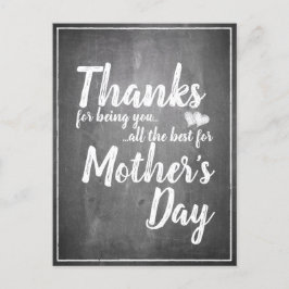 Cartão Postal De Festividades Obrigados de ser você! Dia de as mães