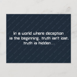 Cartão Postal De Festividades Observable Direction Deception and Truth Quote
