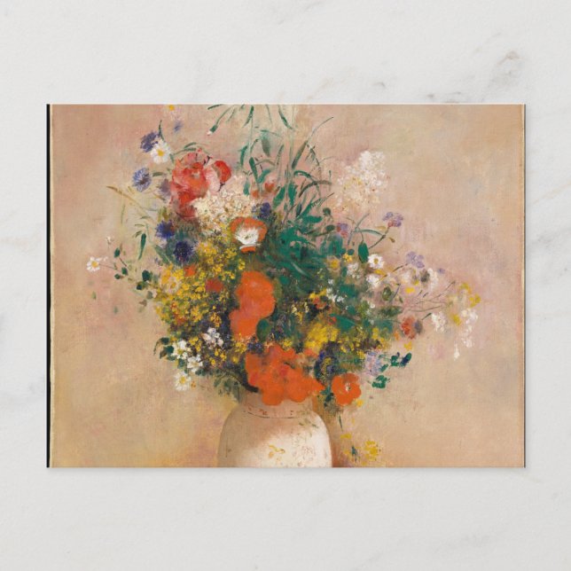 Cartão Postal De Festividades Odilon Redon - Vaso De Flores (Frente)