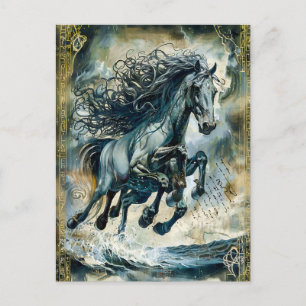 Cartão Postal De Festividades Odins Sleipnir, o Cavalo de Oito Pernas