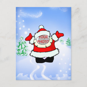 Cartão Postal De Festividades Oferta Personalizável de Fotos de Papais noeis da
