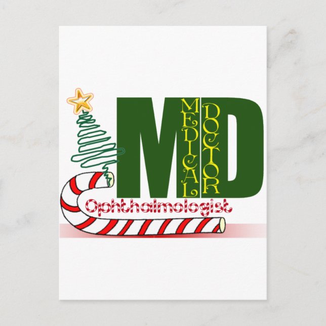 CARTÃO POSTAL DE FESTIVIDADES OFTALMOLOGISTA DE NATAL (Frente)