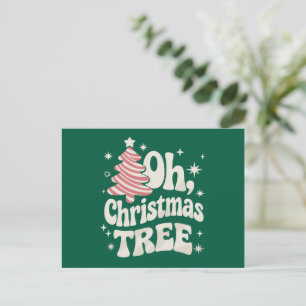 Cartão Postal De Festividades Oh Árvore de Natal Luz Feliz Natal Xmas