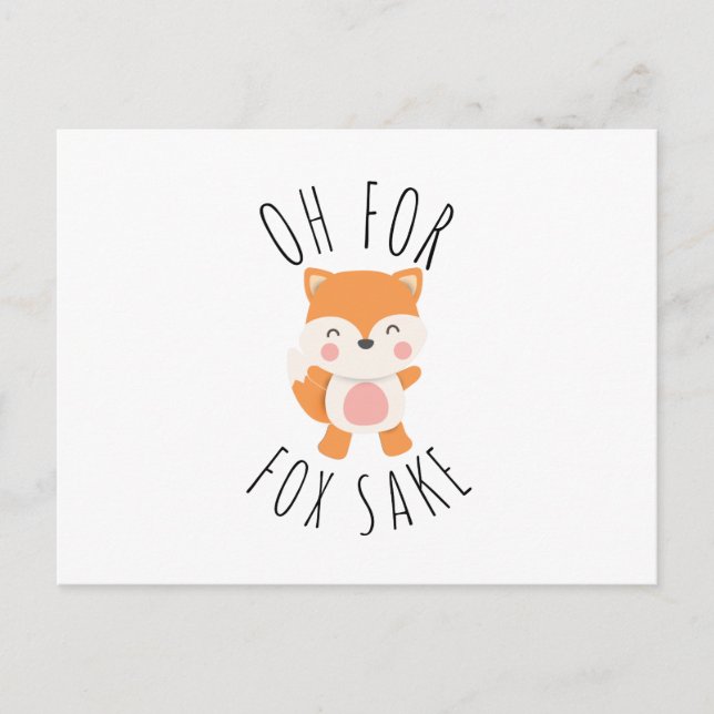 Cartão Postal De Festividades Oh para Fox Sake (Frente)