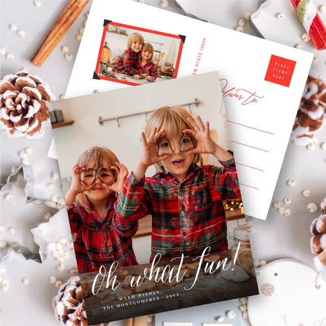 Cartão Postal De Festividades Oh Que Simples Script Simples Moderno Foto Minimal (Criador carregado)