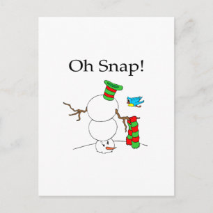 Cartão Postal De Festividades Oh Snap! (Boneco de Neve UD)