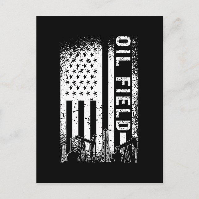 Cartão Postal De Festividades Oilfield Worker Oil Field Oil Rig Roughneck Gas (Frente)