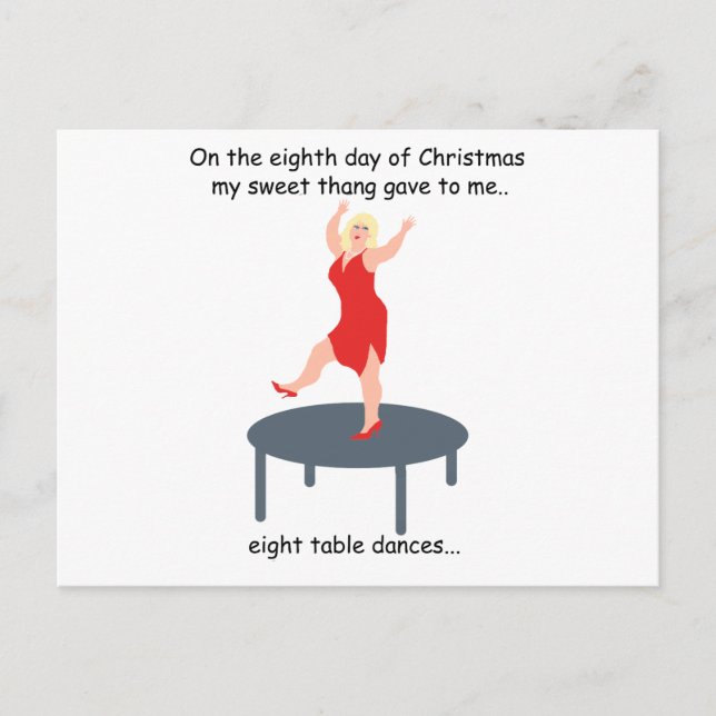 Cartão Postal De Festividades Oitavo Dia de Natal (Frente)