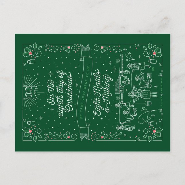 Cartão Postal De Festividades OITAVO DIA DE NATAL/Cartão-postal de Natal (Frente)
