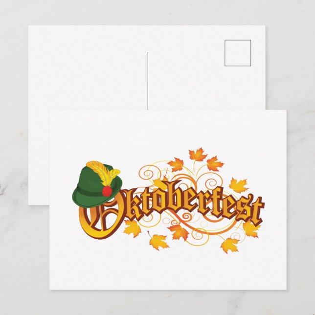 Cartão Postal De Festividades Oktoberfest (Frente/Verso)