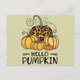 Cartão Postal De Festividades Olá Pumpkin Lover Fall Season Autumn Thankdoning