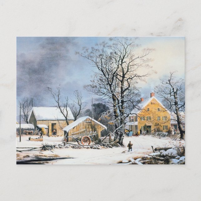 Cartão Postal De Festividades Old Fashioned Christmas Card (Frente)