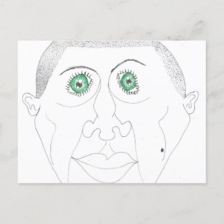 Cartão Postal De Festividades Olhos Verdes