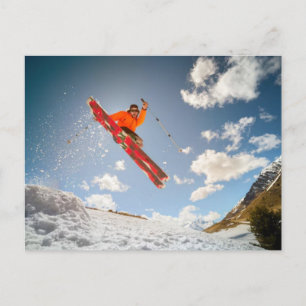 Cartão Postal De Festividades Olimpíadas de Inverno de 2026 Snowboarding Feminin