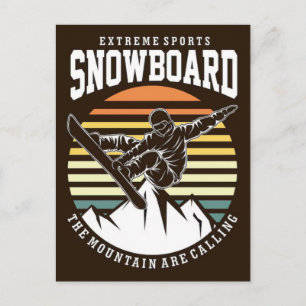 Cartão Postal De Festividades Olimpíadas de Inverno de 2026 Snowboarding Feminin